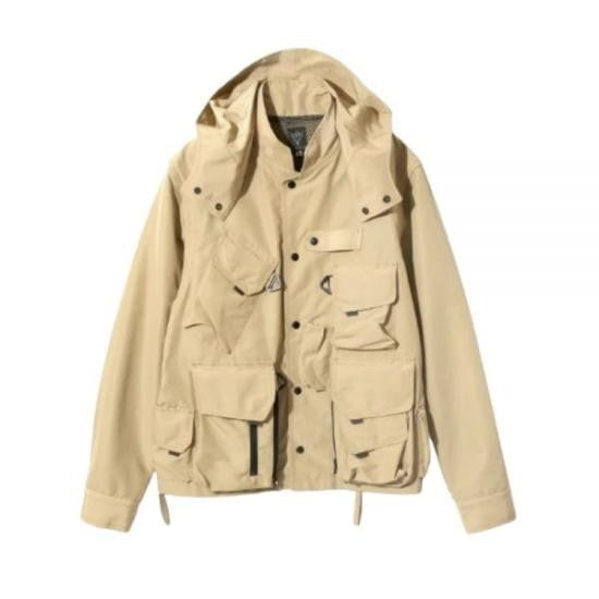 South2 West8 Utility-Design Beige Jacket With Front Pockets And Adjustable Cuffs