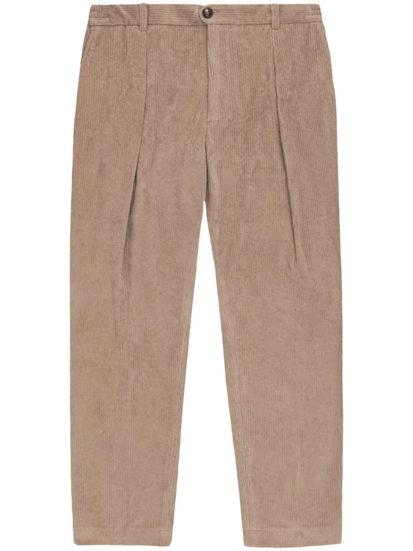 Circolo 1901 Straight-Leg Pleated Corduroy Straight-Leg Pants