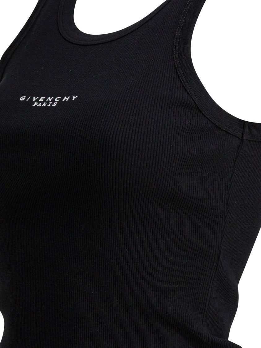 Givenchy Fitted Ribbed Tank Top With Subtle Logo Detail