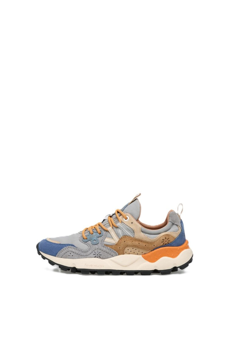 Flower Mountain Multi-Layered Sneakers With Textured Black Outsole