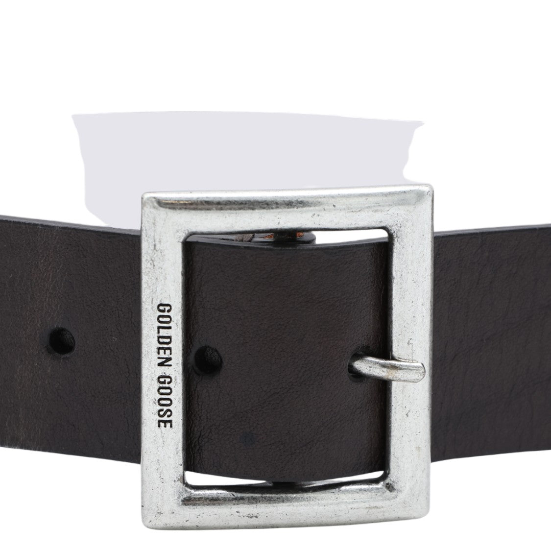 Golden Goose Textured Leather Belt With Metallic Studs