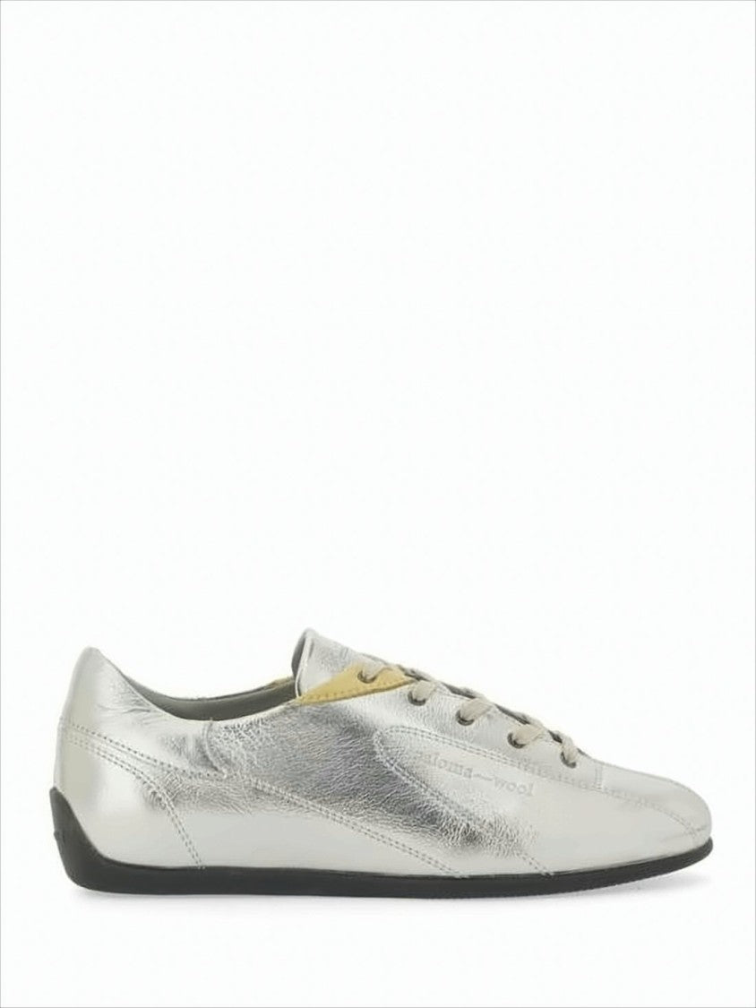 Paloma Wool Smooth Leather Sneakers With Metallic Finish