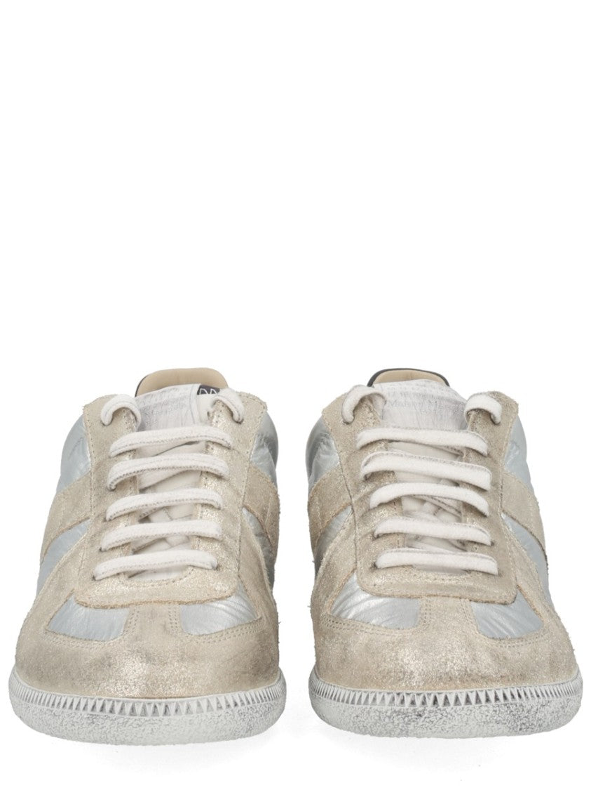 Maison Margiela Iridescent Replica Polyester-Blend Suede Sneakers