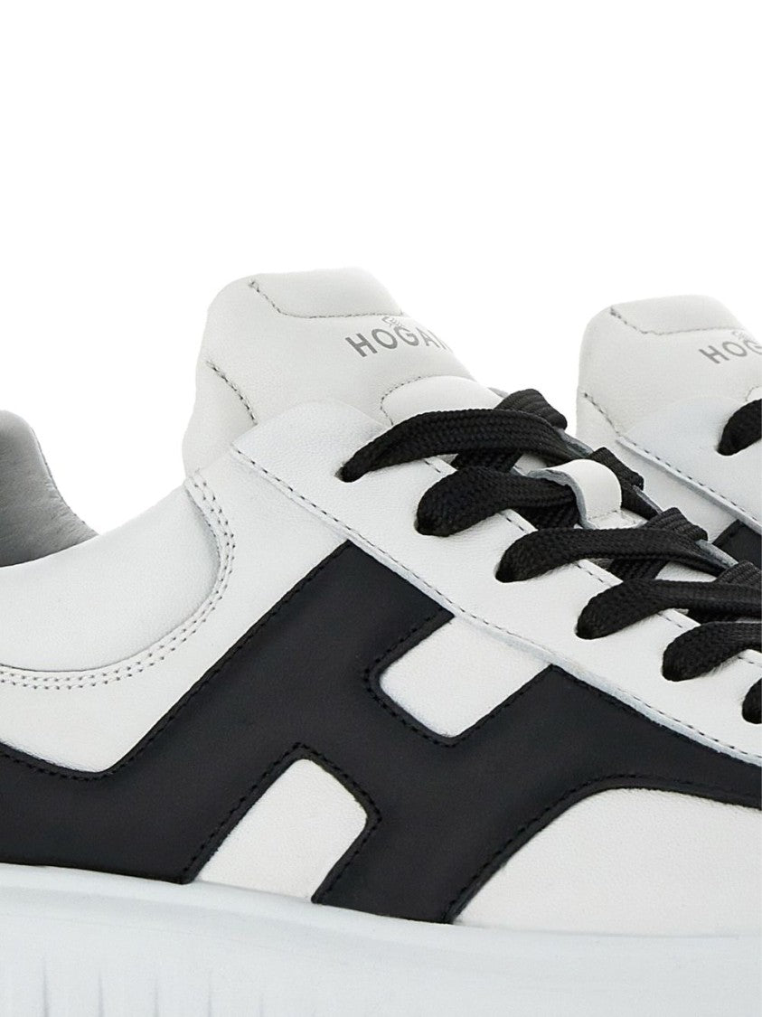 Hogan Black Sneakers With Bold 'H' Design