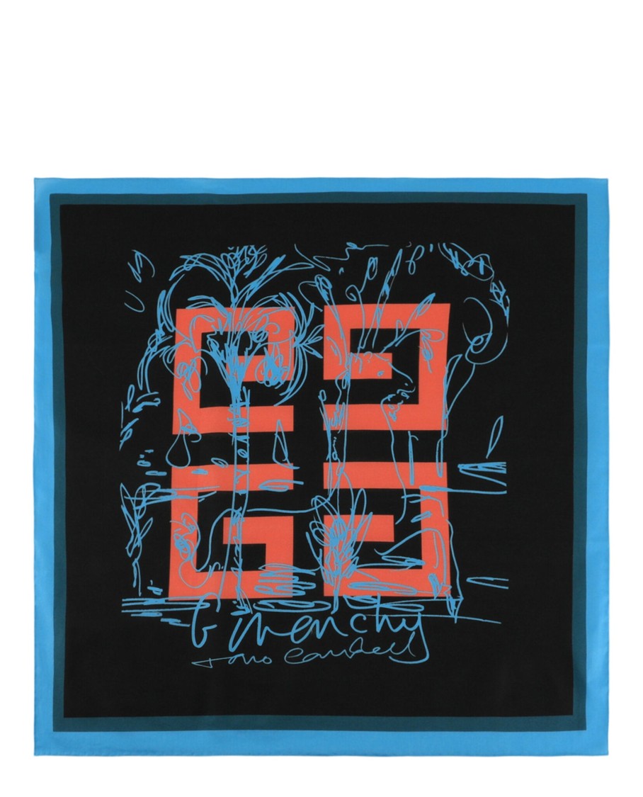 Givenchy Tomo Campbell Monogram Scarf With Artistic Deer Motif