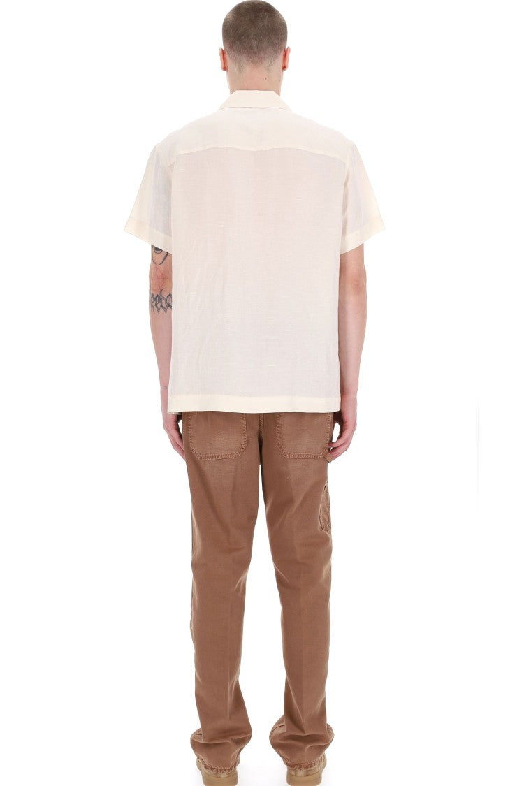 A.P.C. Viscose-Linen Bowling Collar Shirt