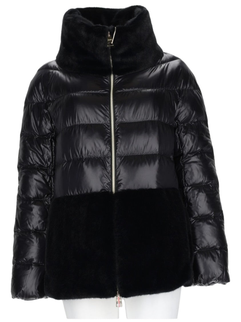 Herno Quilted Eco-Fur Inserts Polyamide Down Coat