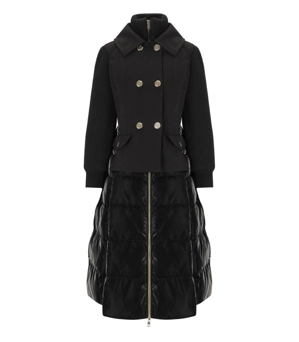 Elisabetta Franchi Circle Black Padded Coat