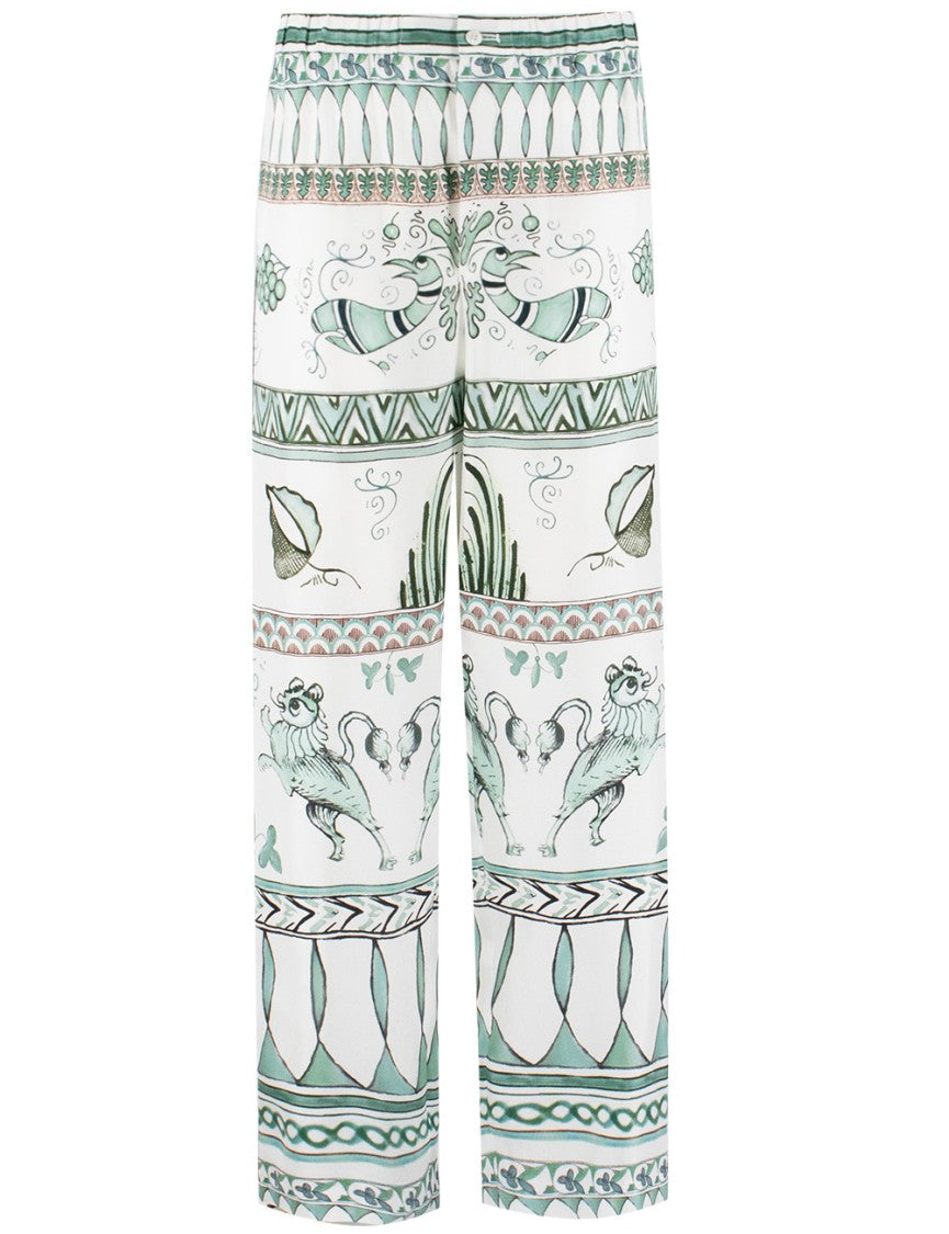 Fabiana Filippi Silk Trousers With Straight Leg