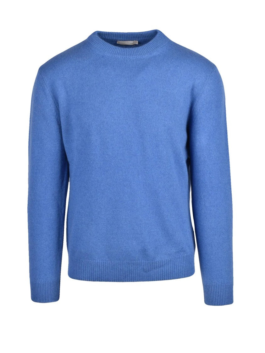 Daniele Fiesoli Crewneck Pullover In Light Blue Cashmere