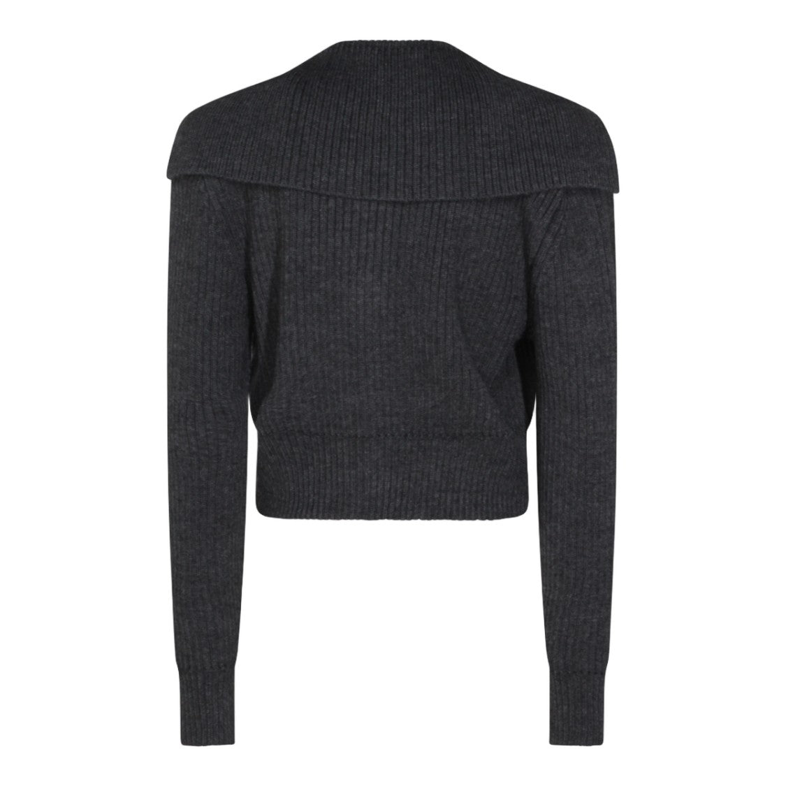 Givenchy Cropped Black Sweater With Ribbed Knit