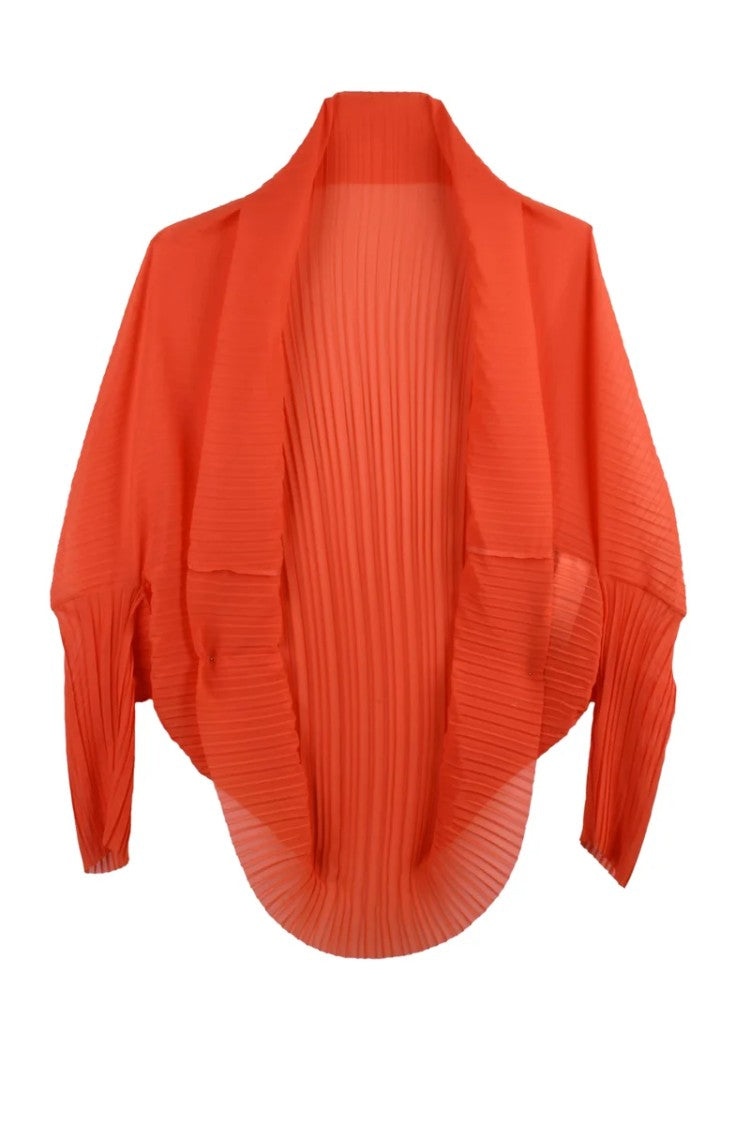 Max Mara Pleated Voile Cape - Pink