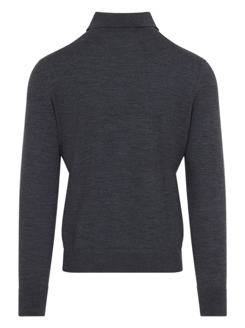 Tom Ford Premium Grey Wool Polo T-Shirt