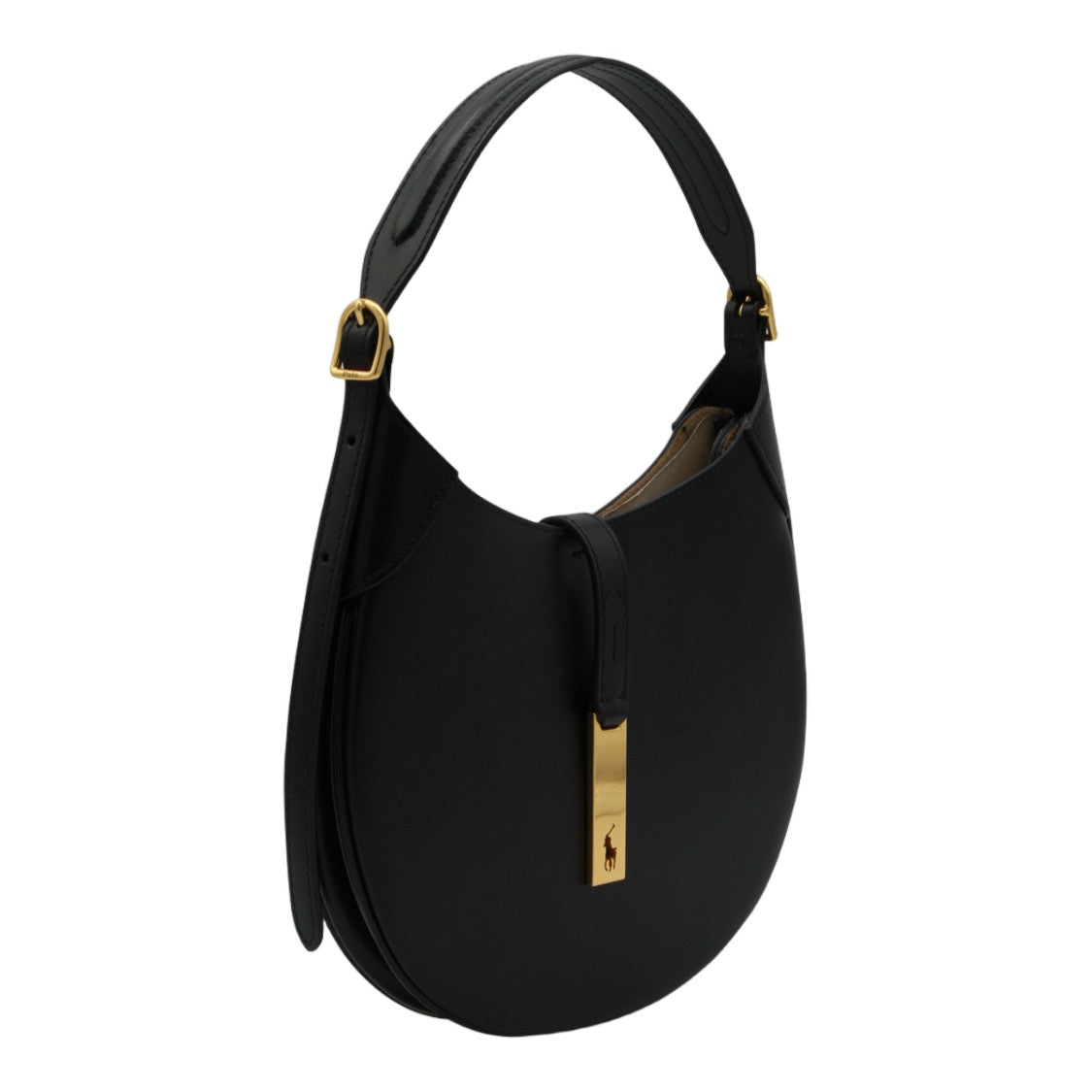 Polo Ralph Lauren Black Rounded Shoulder Bag