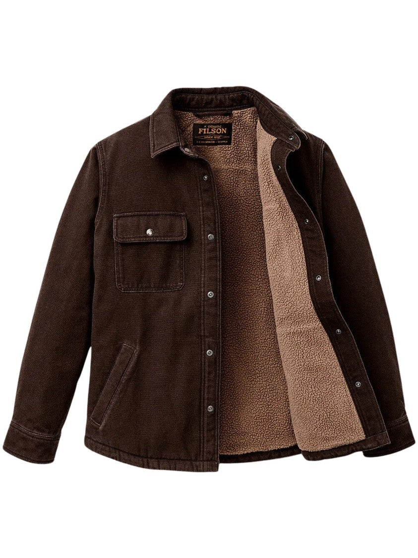 Filson Brown Fleece-Lined Cotton Jac-Shirt