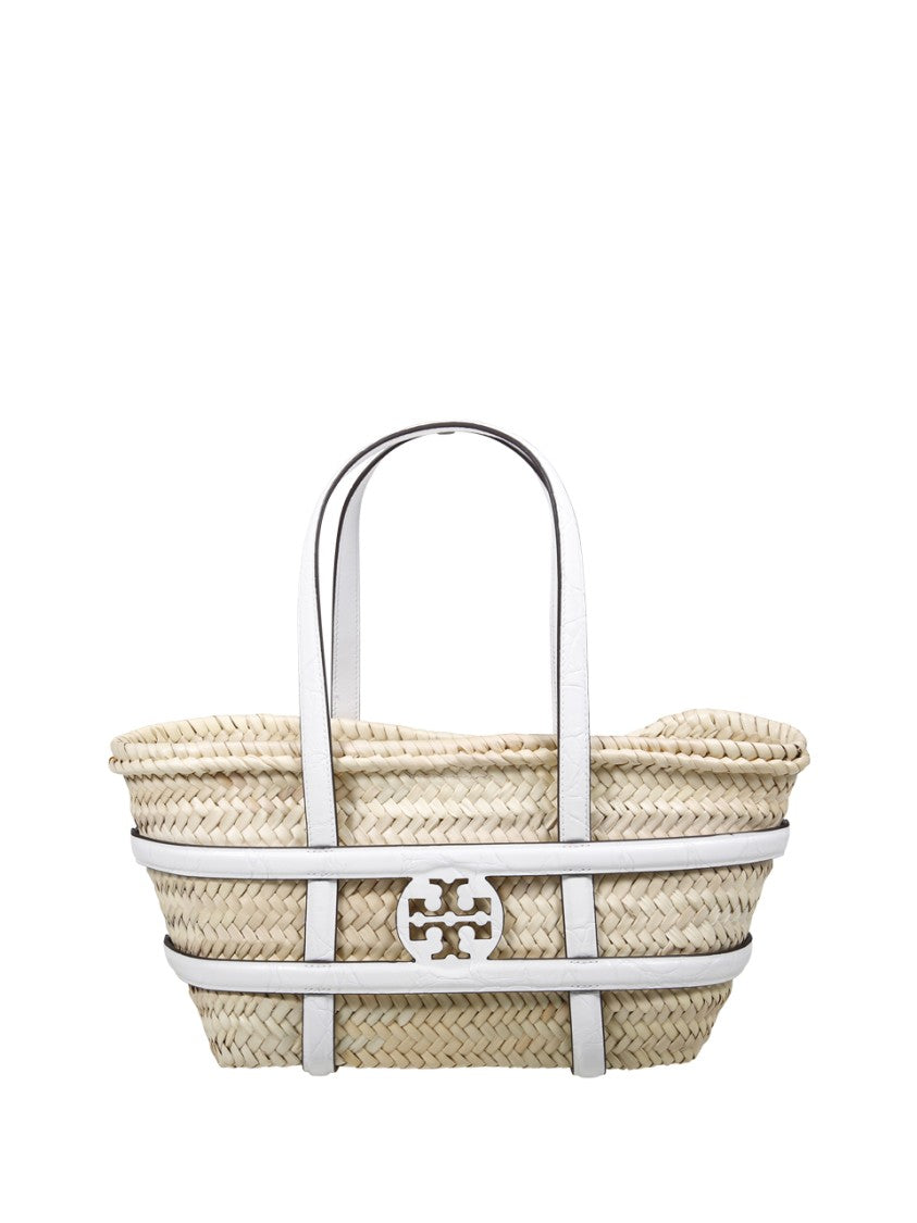 Tory Burch Ella Straw Small Basket Bag