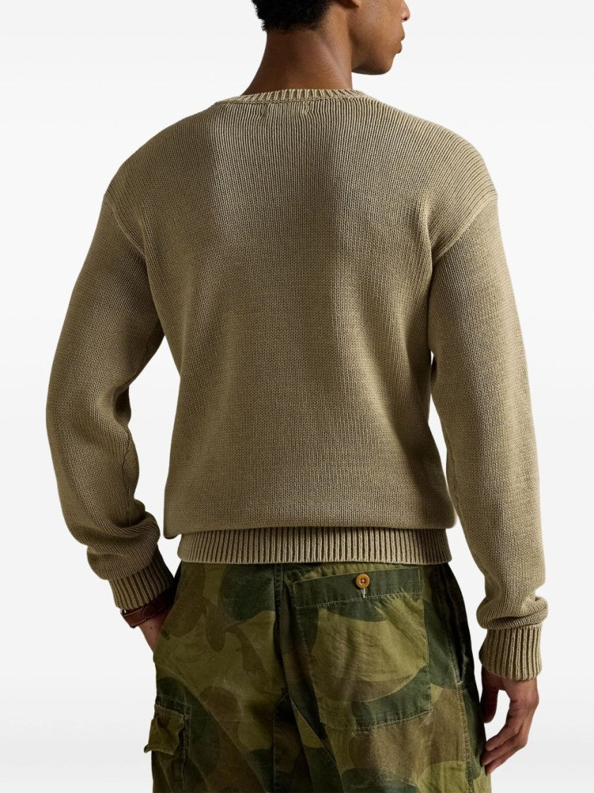 Polo Ralph Lauren Classic Crew Neck Sweater With Embroidered Logo