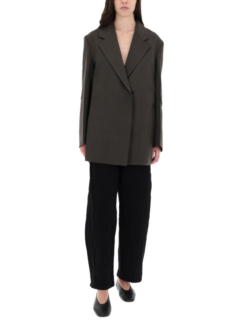 Studio Nicholson Cahun Black High-Waist Wide-Leg Pants