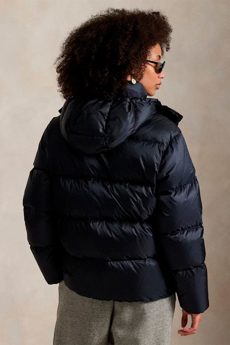 Polo Ralph Lauren Black Down Hooded Puffer Coat