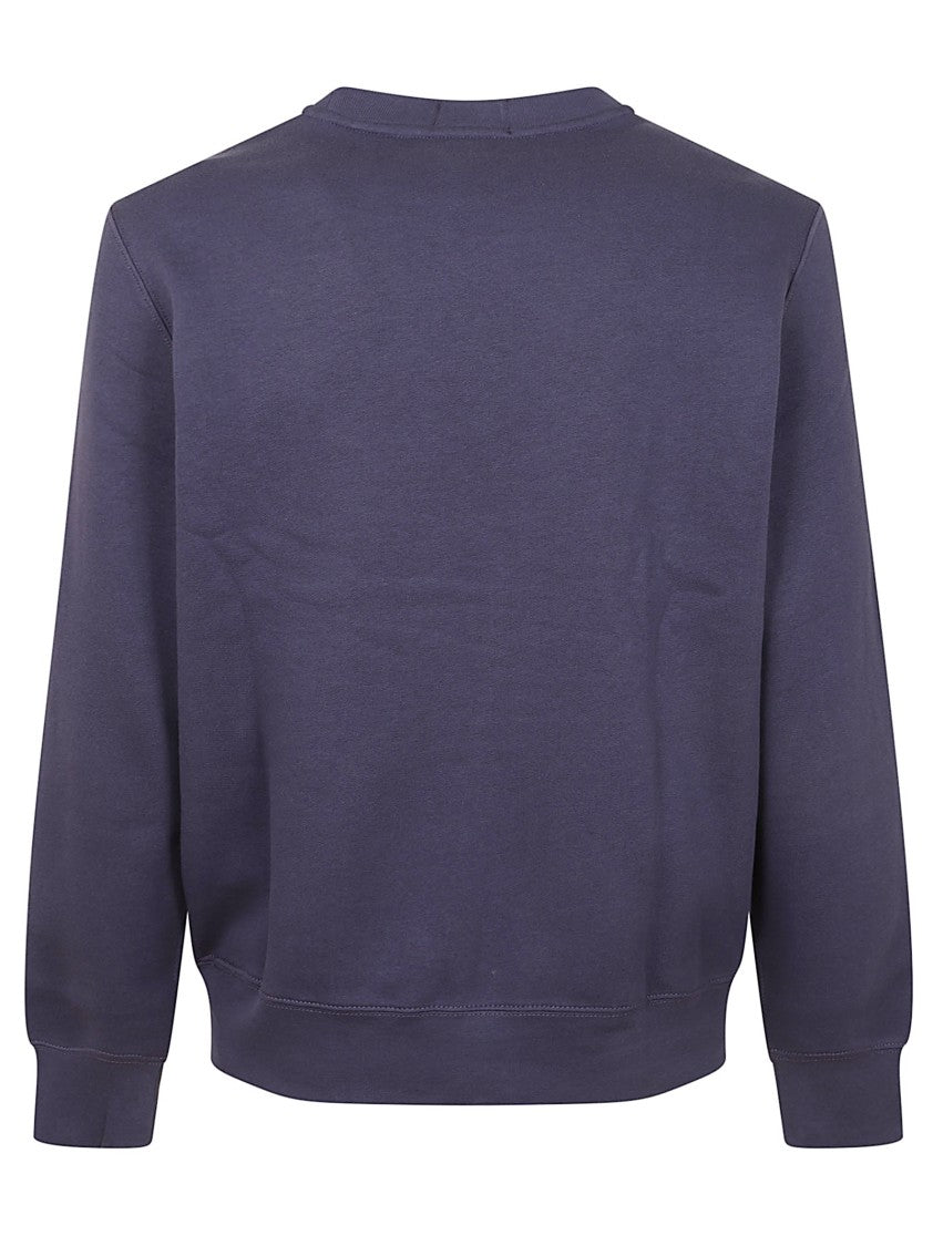 Polo Ralph Lauren Faded Blue Brushed Cotton Blend Sweatshirt