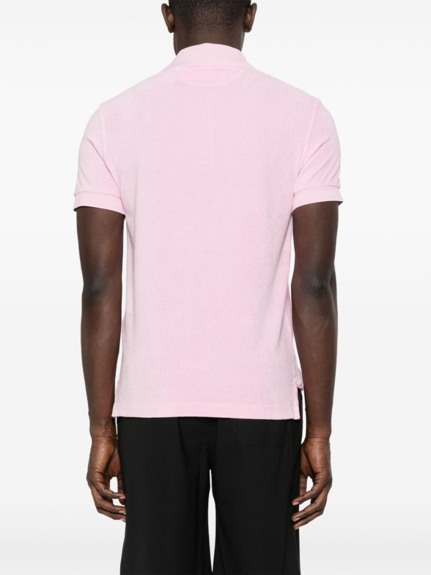 Tom Ford Pink Soft Cotton Blend Polo Shirt