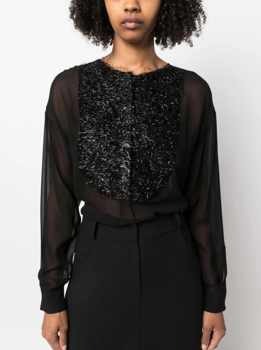 Fabiana Filippi Sheer Black Blouse