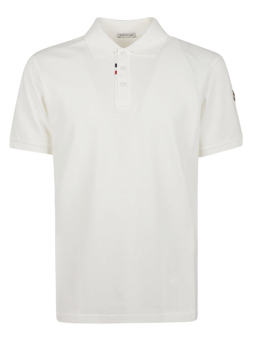 Moncler Short-Sleeve Classic Collar Logo Polo Shirt