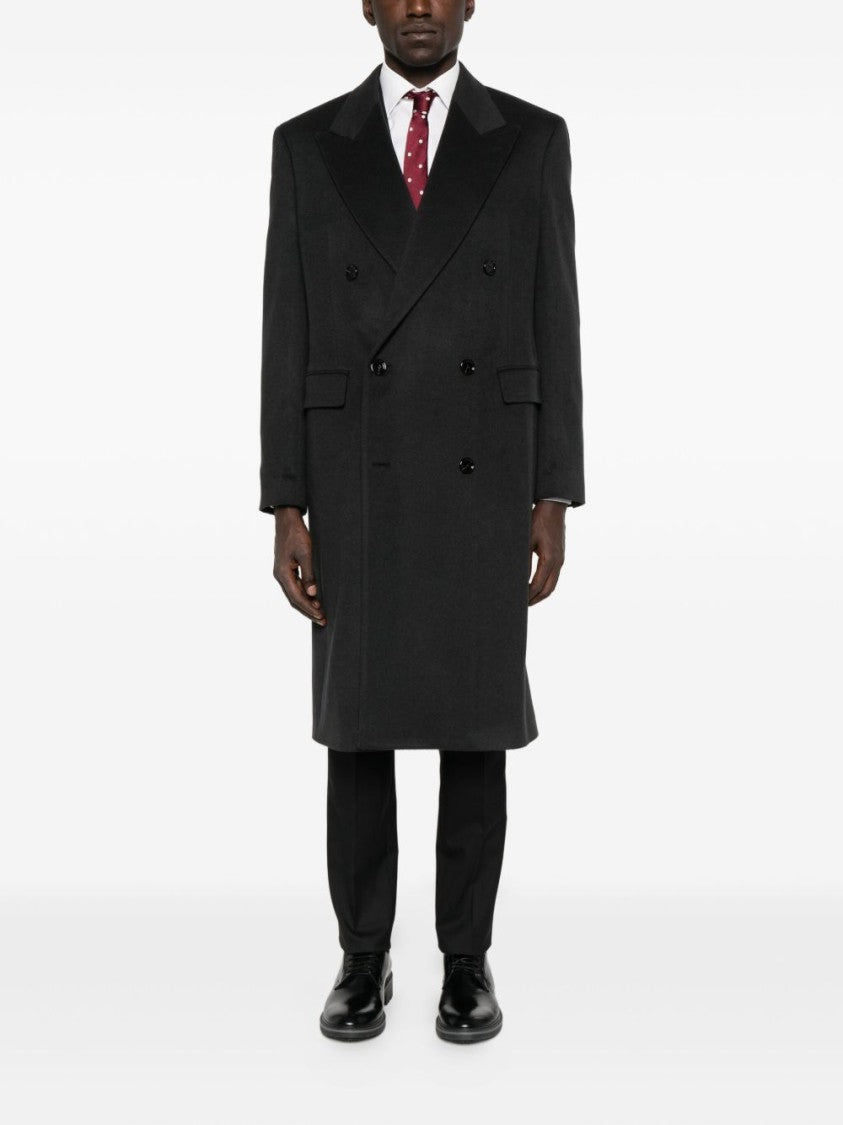 Lardini Double-Breasted Cashmere Coat