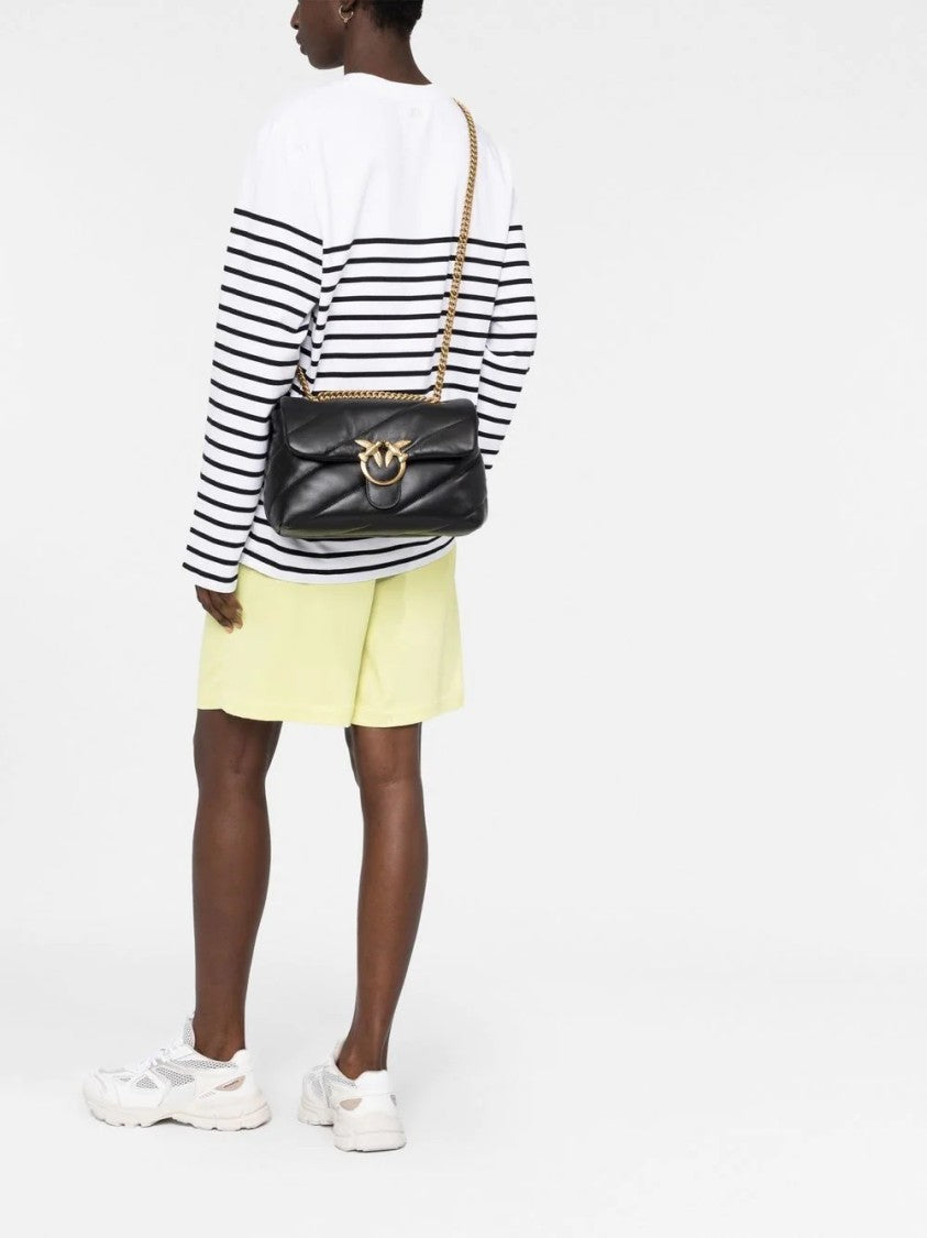 Pinko Love Classic Puff Quilted Black Shoulder Bag