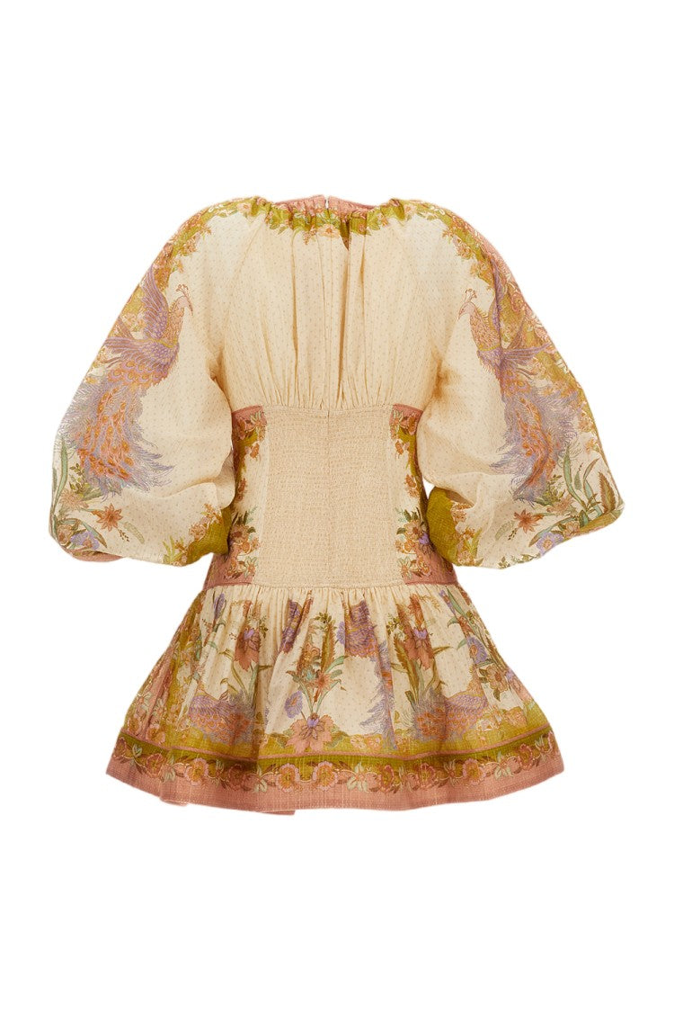 Zimmermann Beige Indra Cotton Silk Dress