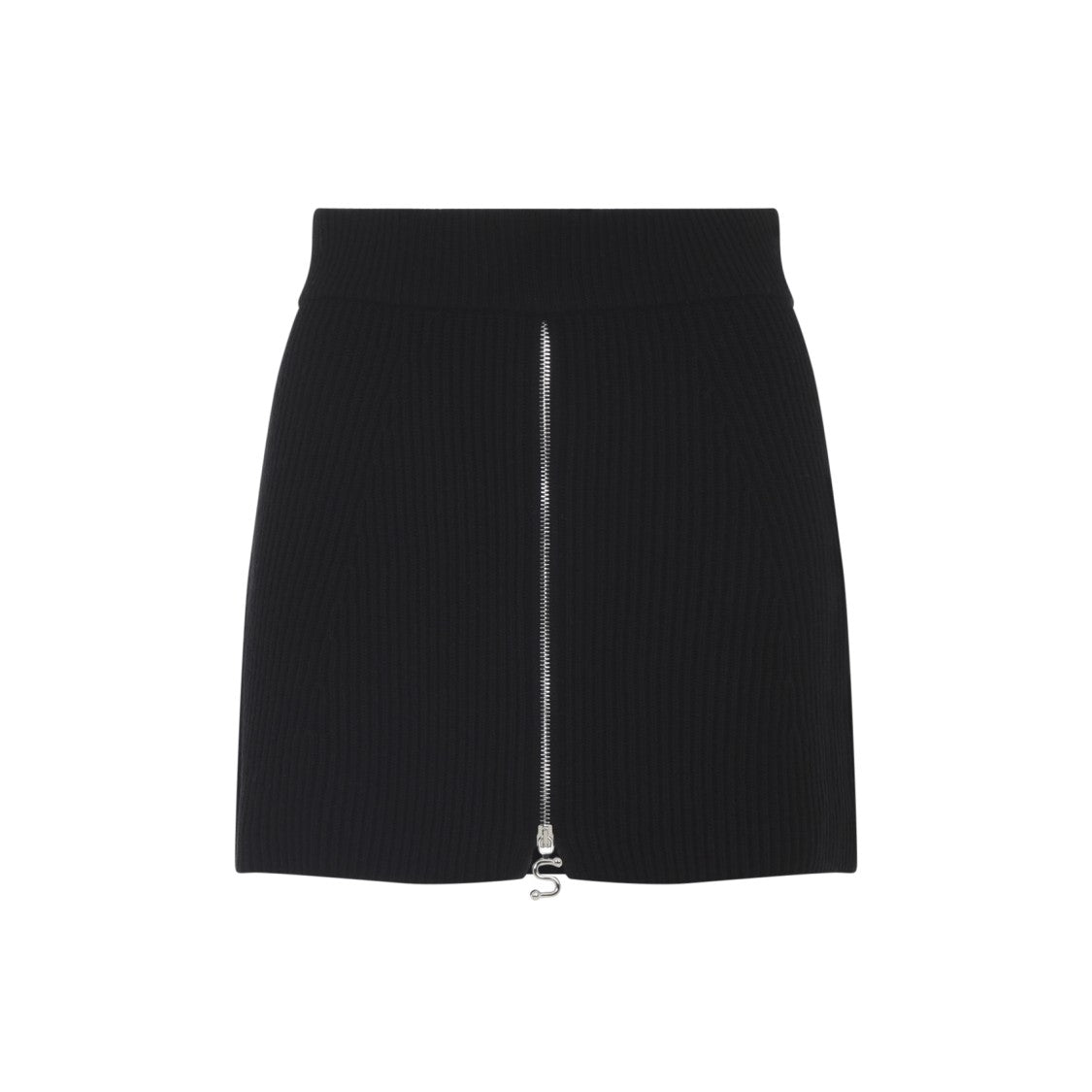 Sportmax Refolo Black Wool Mini Skirt