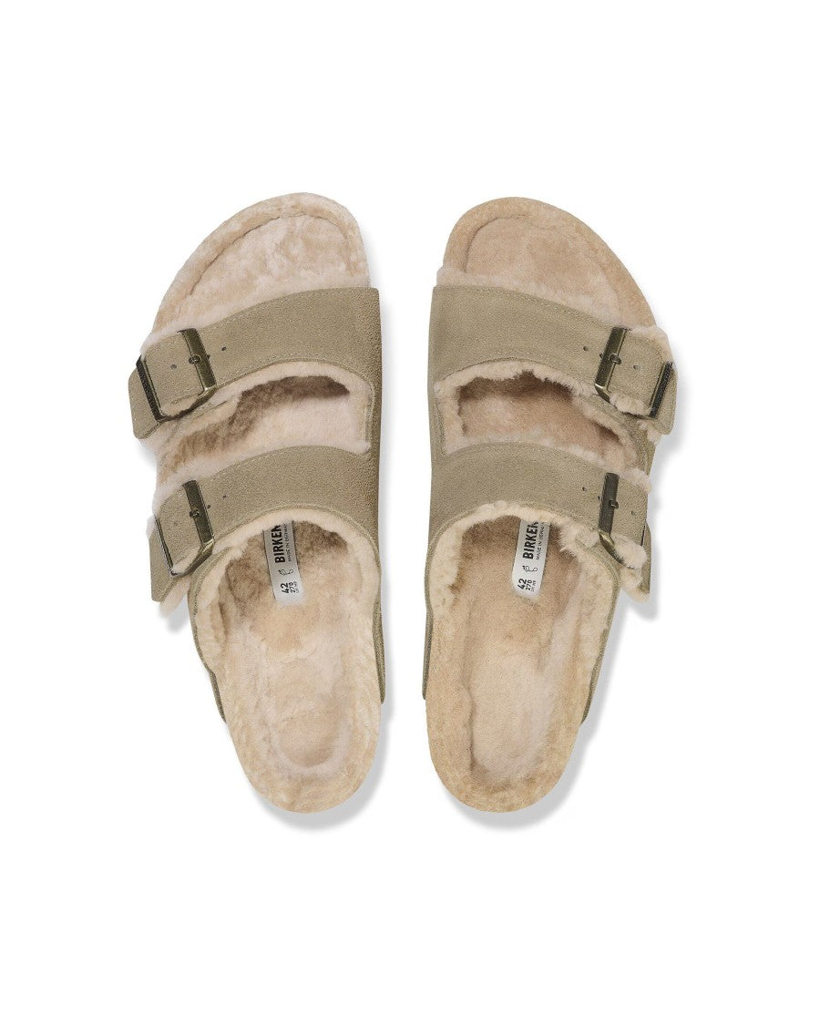 Birkenstock Open-Toe Slide Sandals With Suede Leather Straps