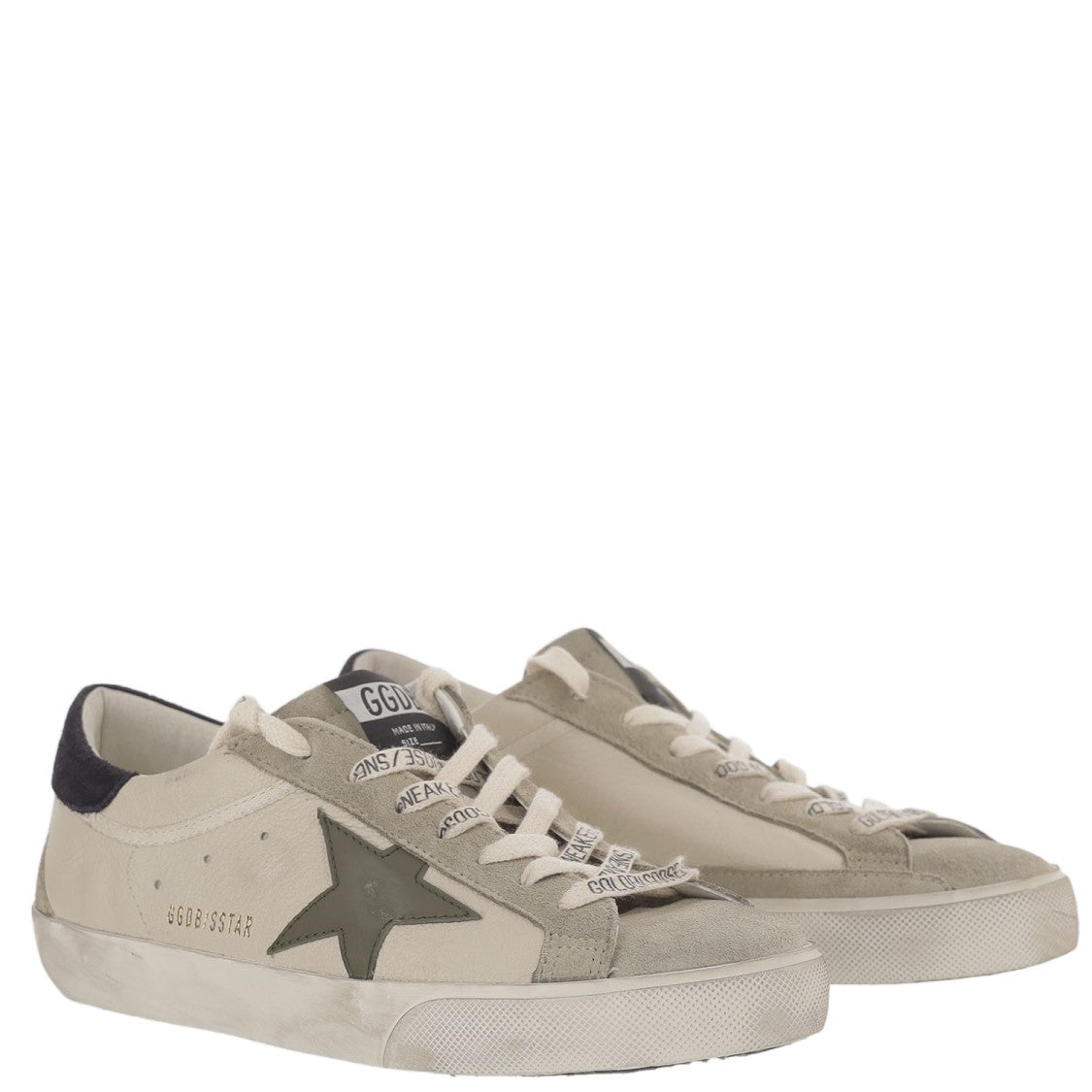 Golden Goose White Super-Star Leather Sneakers