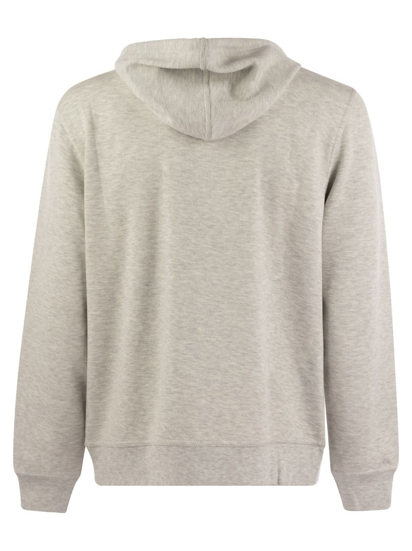 Brunello Cucinelli Cotton, Cashmere And Silk Fleece Zipped Topwear