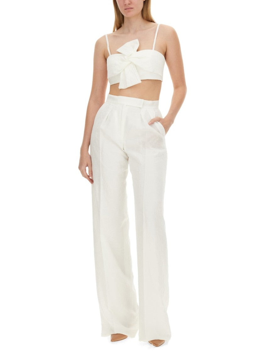 Max Mara Slim Fit Acetate Bridal Top With Refined Silhouette