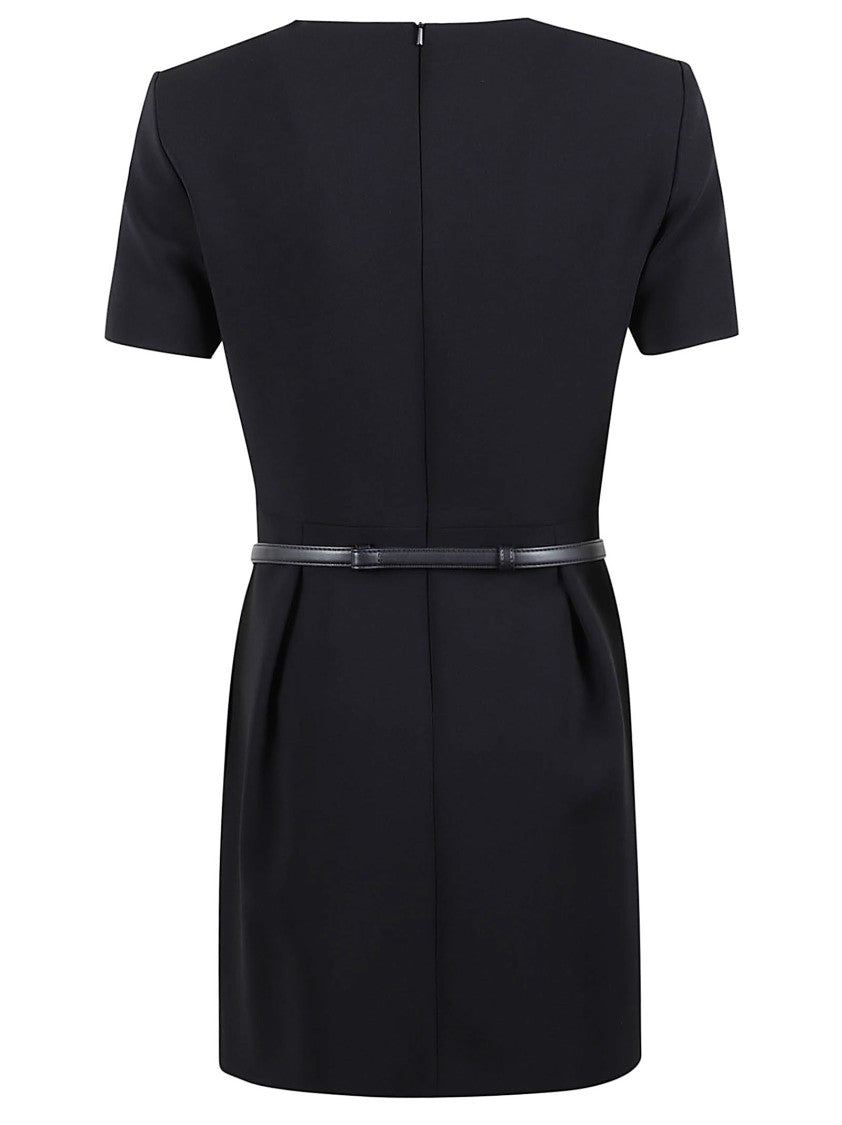 Max Mara Fitted Mini Dress With Belted Waist