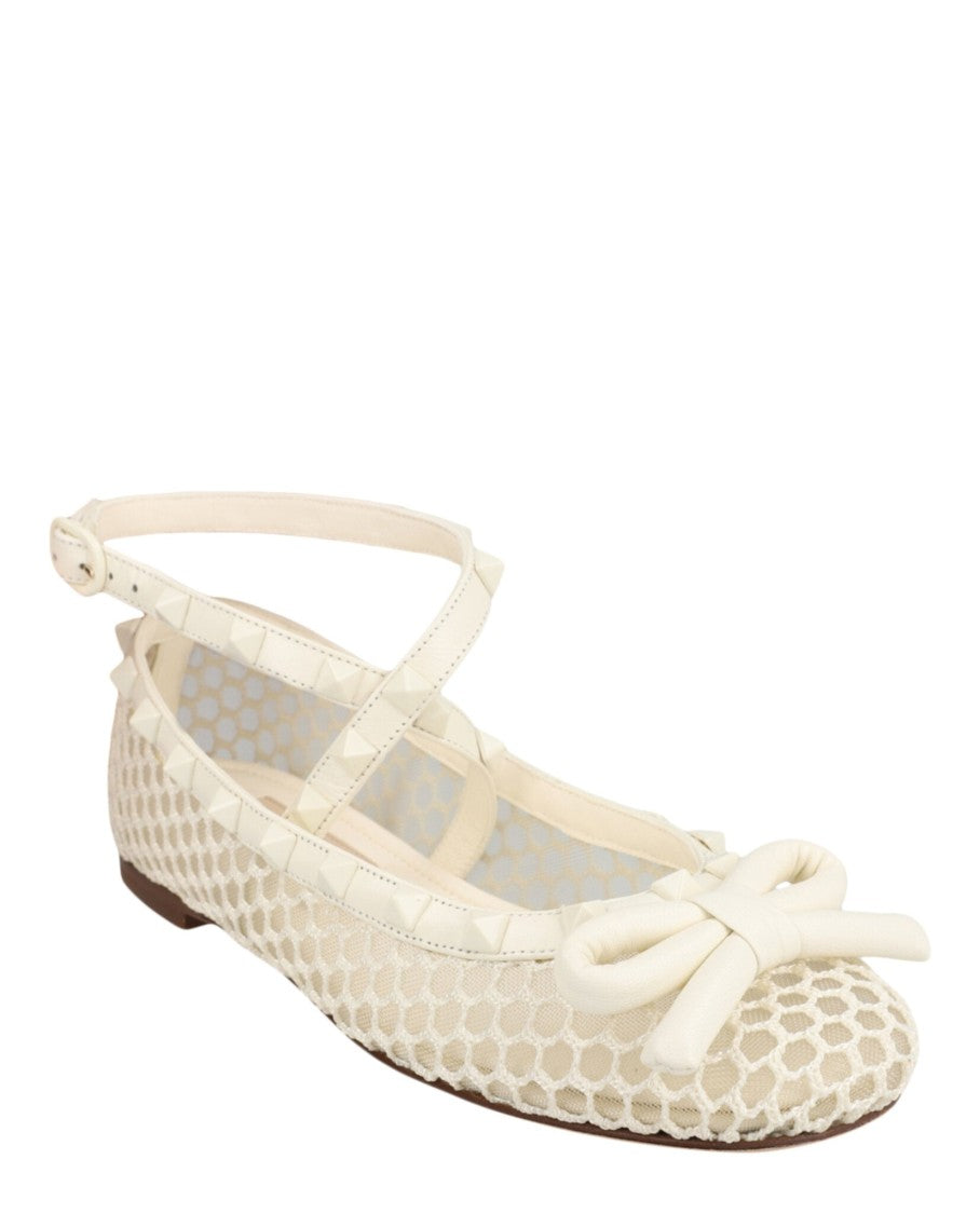 Valentino Rockstud Mesh Ballet Flats