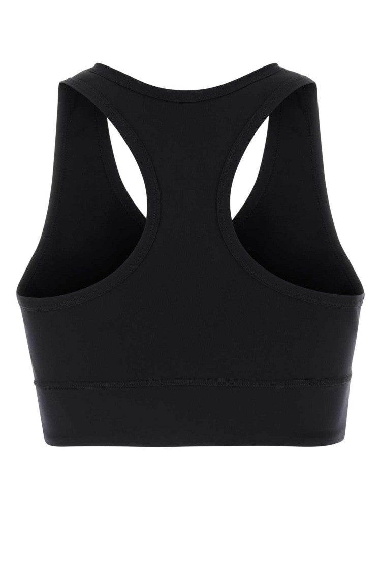 Balenciaga Black Stretch Nylon Crop-Top