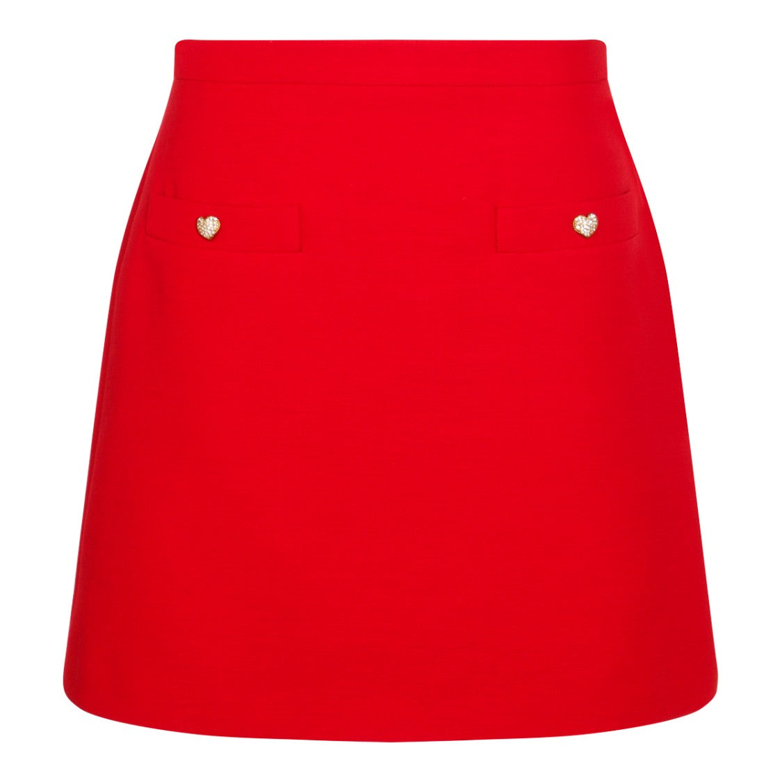 Valentino Red Silk Skirt