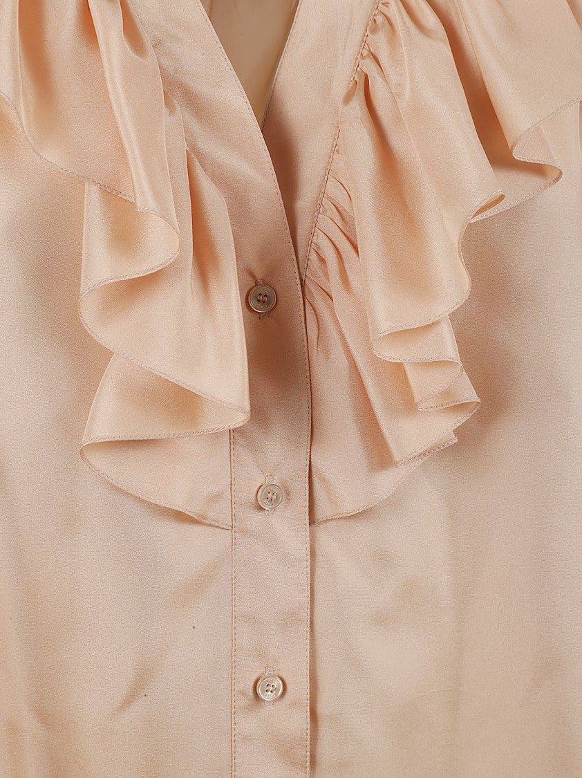Chloé Silk Blouse With Layered Ruffles