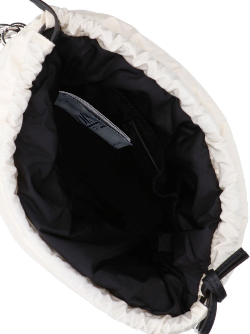 Moncler White Caradoc Quilted Nylon Bucket Bag