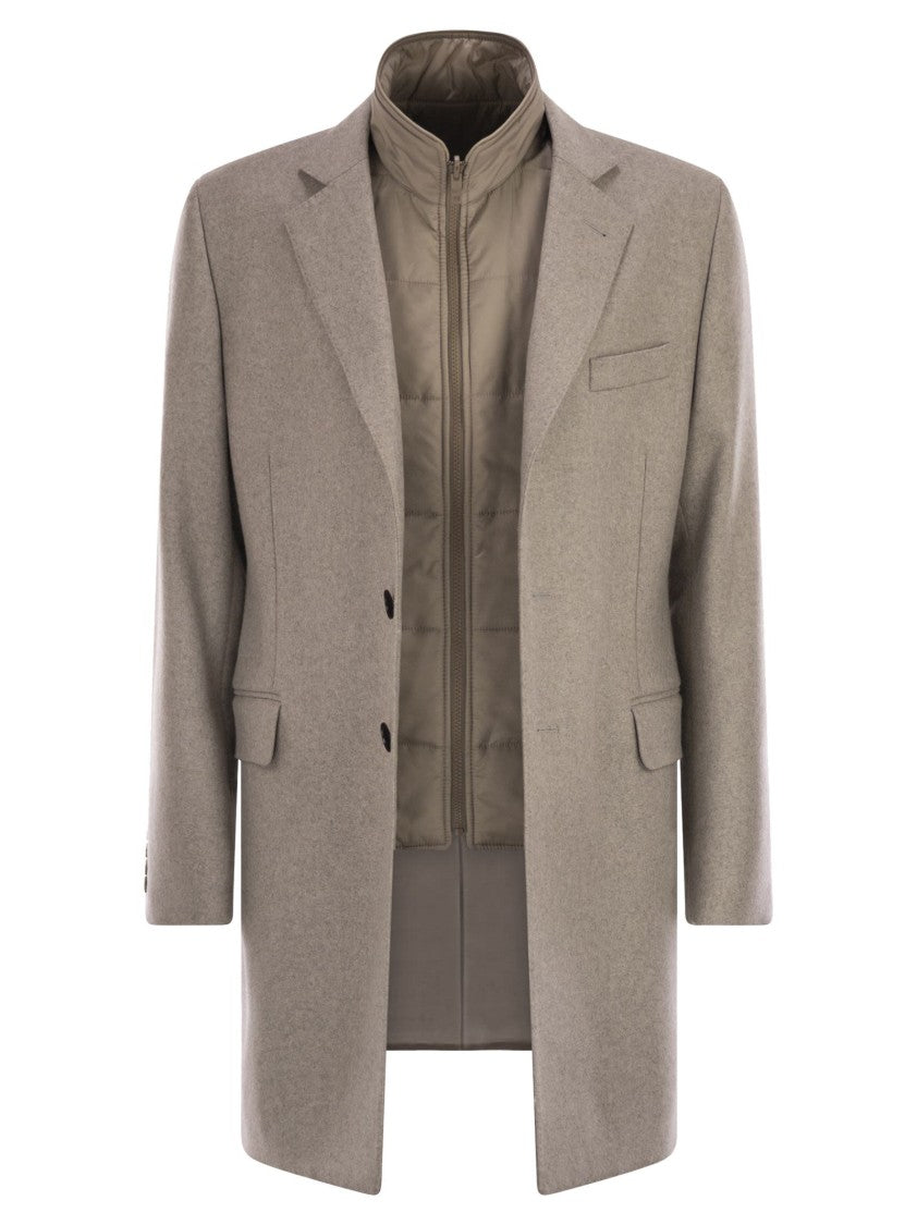 Fay Double Coat In Wool And Cashmere Cloth