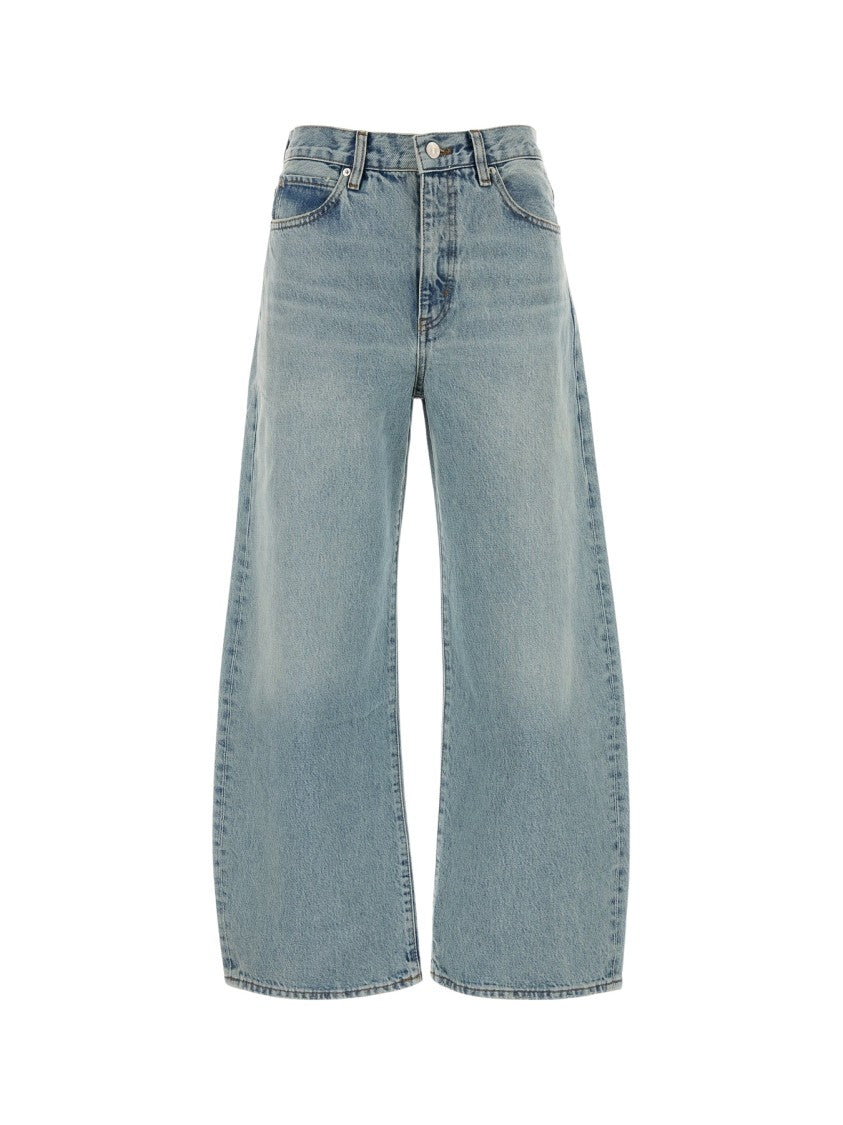 Frame Washed Black Denim Bow Jeans