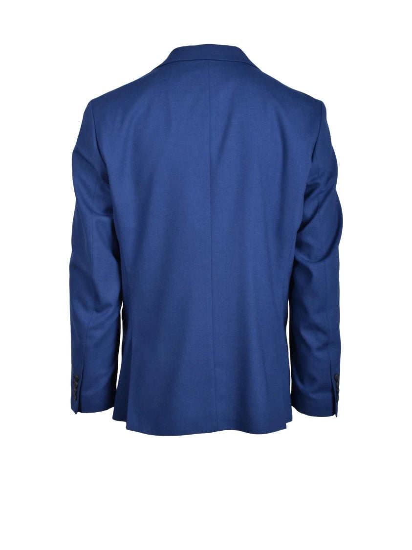 Selected Blue Polyester Wool Blend Jacket