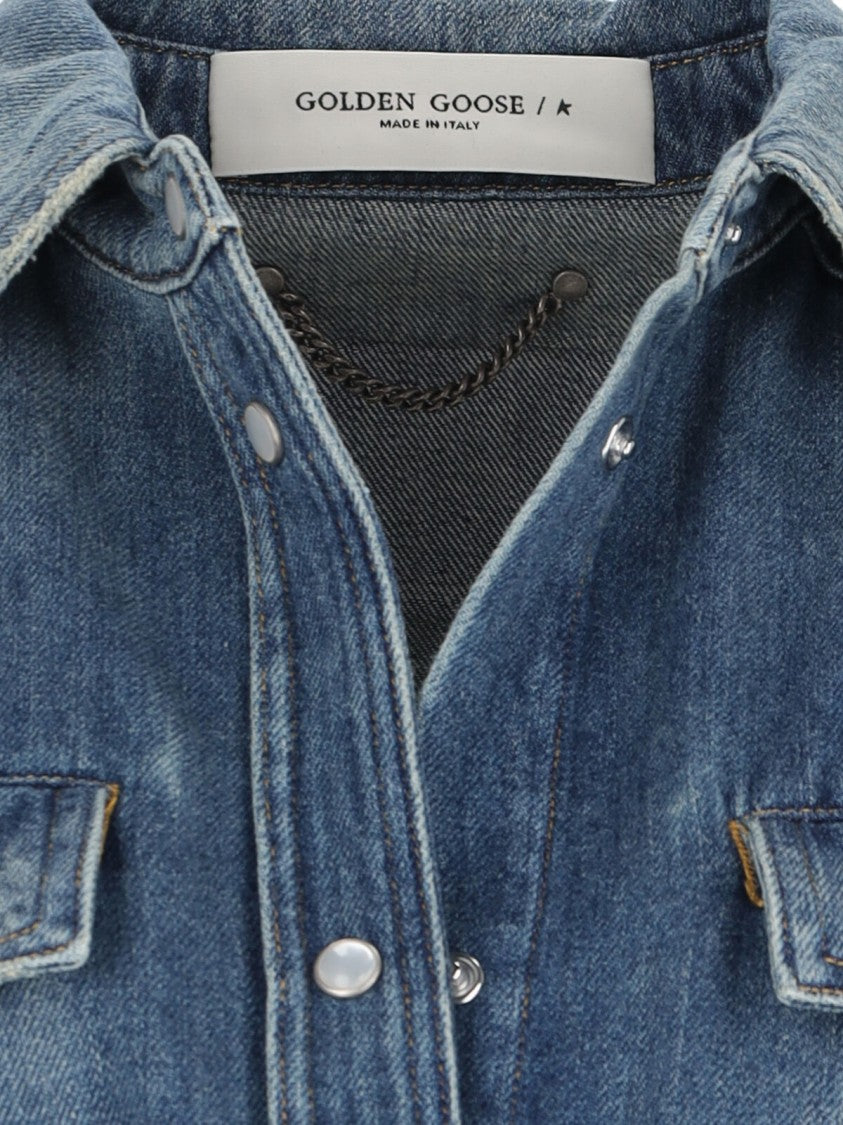 Golden Goose Denim Maxi Shirt Dress – Blue