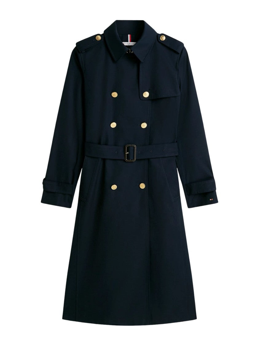 Tommy Hilfiger Slim Fit Black Trench Coat
