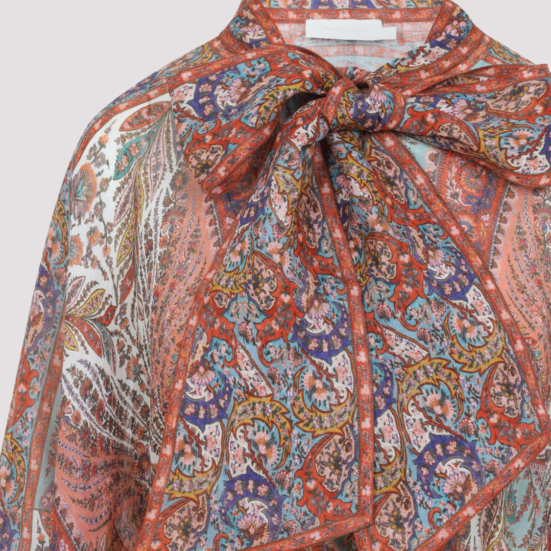 Zimmermann Rhiannon Multicolor Ramie Midi Dress