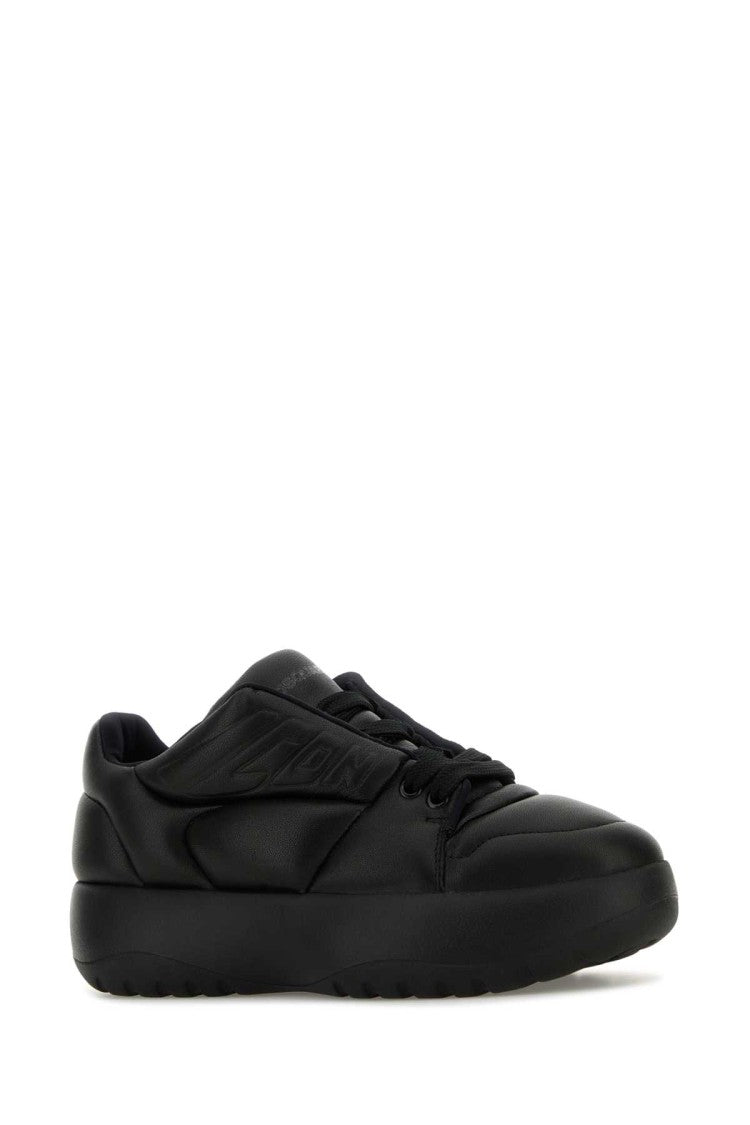 Dsquared2 Black Leather Puffer Sneakers