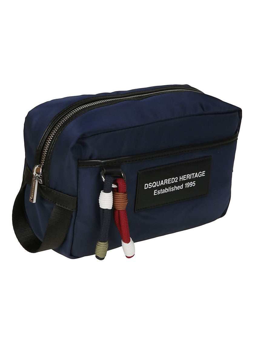 Dsquared2 Navy Heritage Polyester Clutch
