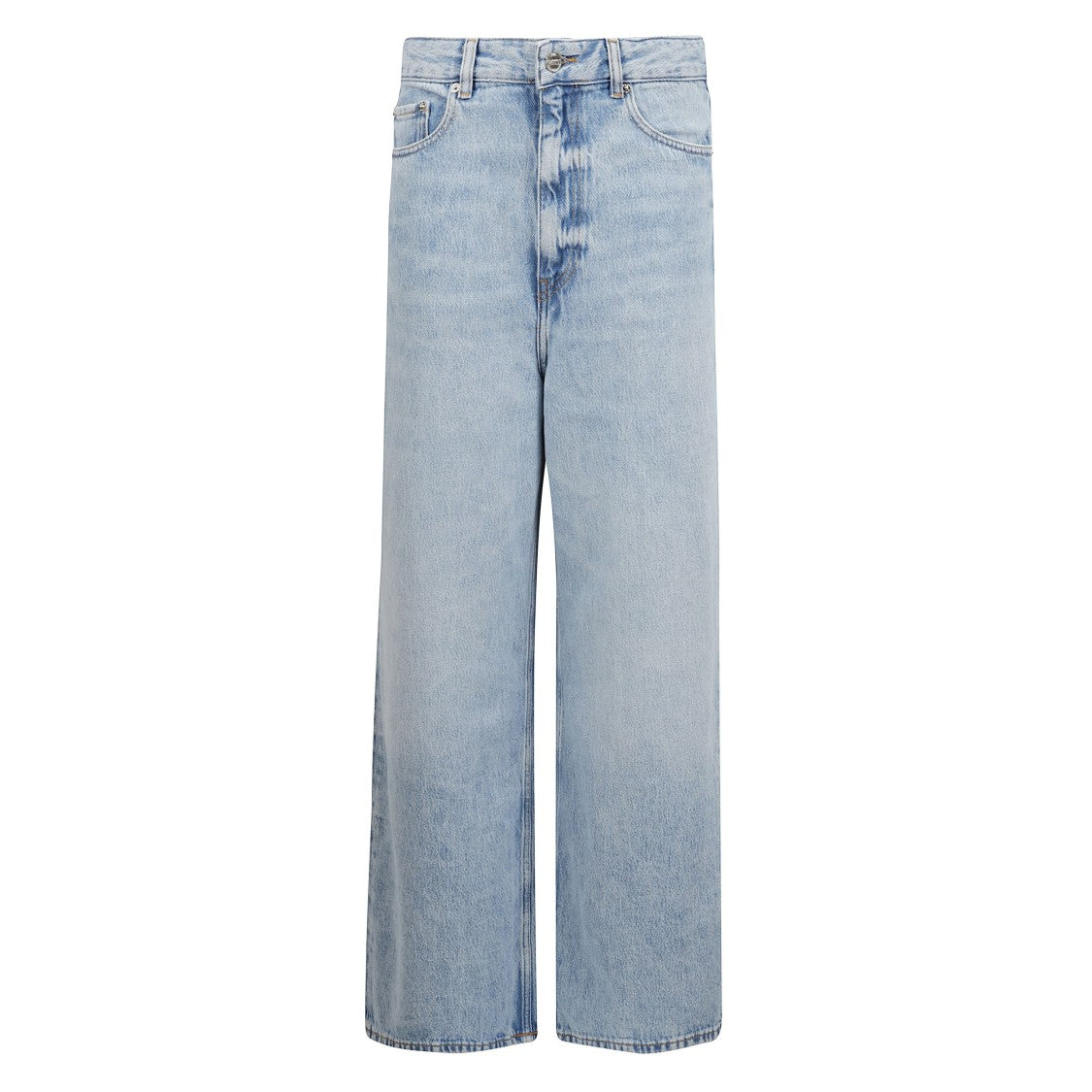 Ganni Wide-Leg Five-Pocket Jeans